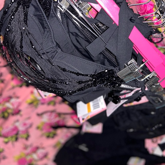 Betsey Johnson cabaret burlesque black bikini - Picture 5 of 17